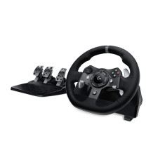 Logitech G920 Dual-Motor Feedback Driving Force Racing Wheel with Responsive Pedals for Xbox One - Black